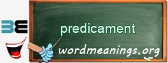 WordMeaning blackboard for predicament